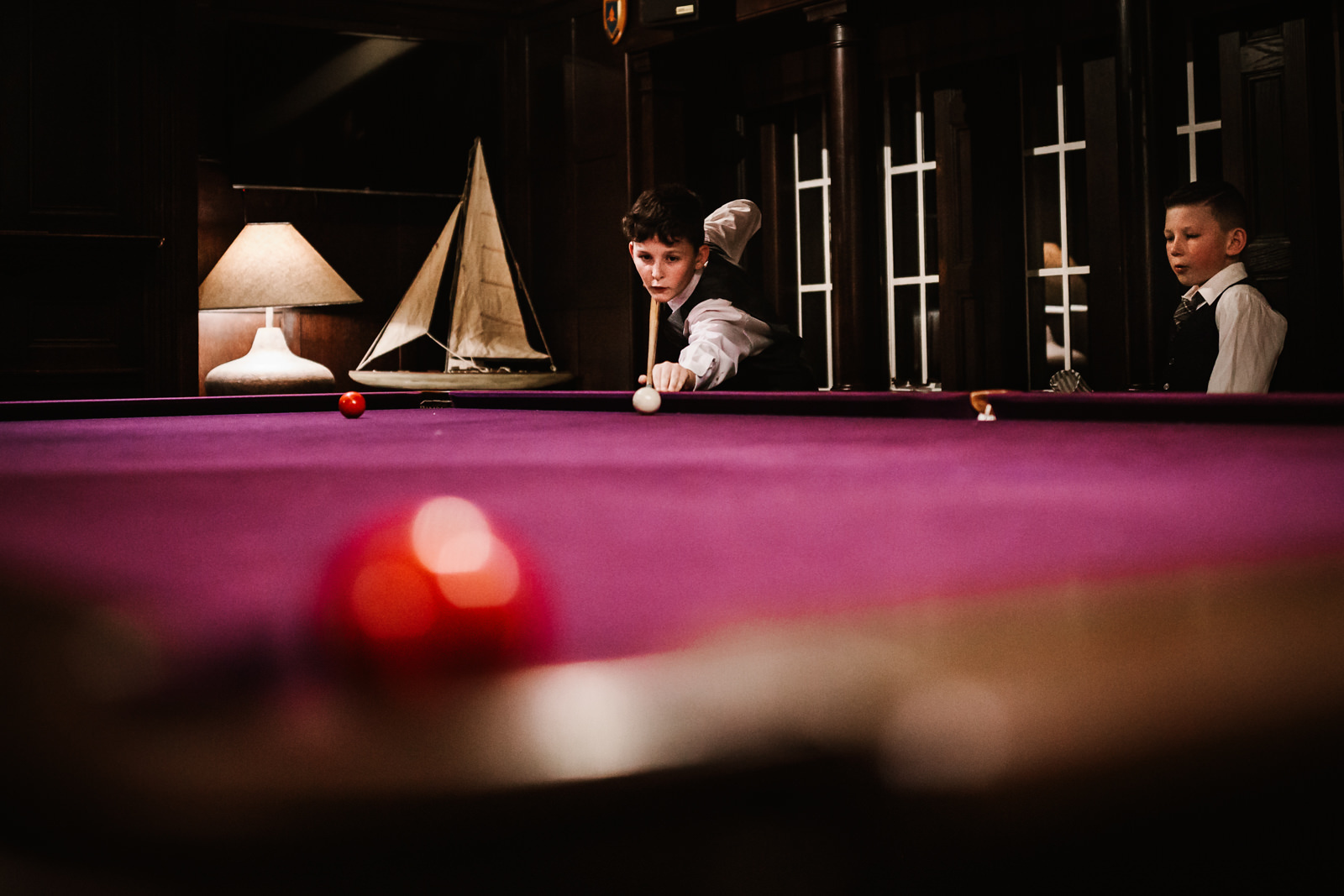 Snooker room at Eaves Hall