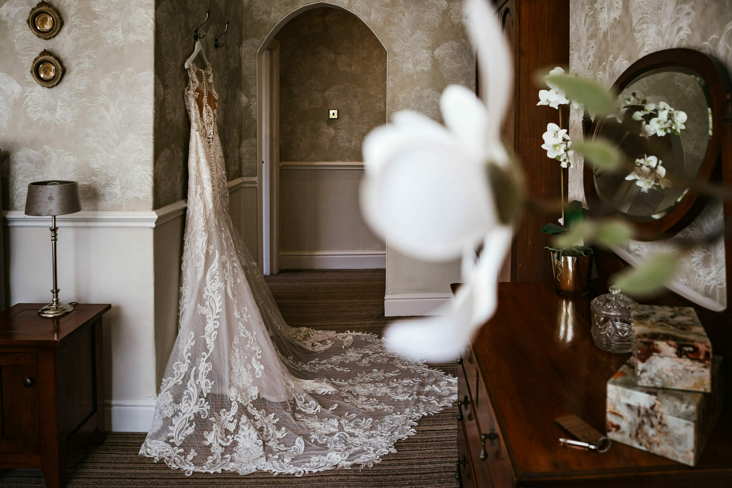 Wedding dress at Ashfield House